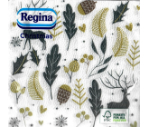 Regina Papierové obrúsky 1 vrstva 33 x 33 cm 20 kusov Vianočné zlaté a čierne listy