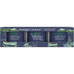 Yankee Candle Lakefront Lodge - vonná sviečka Lakefront Lodge v skle 3 x 37 g, darčeková sada
