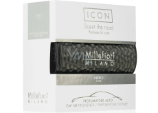 Millefiori Milano Icon Nero - Čierna vôňa do auta Odtiene kovovej tmavohnedej farby vonia až 2 mesiace 47 g