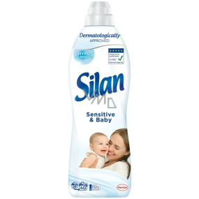 Silan Sensitive & Baby koncentrovaný zmäkčovač na citlivú pokožku 40 dávok 880 ml