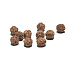 Rudraksha prírodný korálik 7 mm, 10 kusov