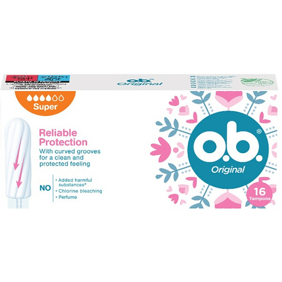 o.b. Original tampóny super, 16 ks