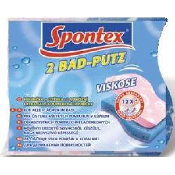 Spontex 2 Bad-Putz hubka s dekoratívnou čistiace vrstvou 2 kusy