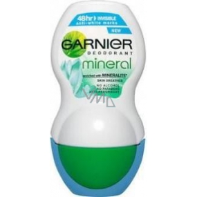 Garnier Mineral Ultra Dry Invisible Anti-White Marks guličkový dezodorant roll-on pre ženy 50 ml