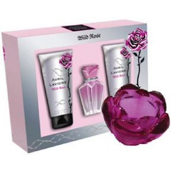 Avril Lavigne Wild Rose parfumovaná voda 30 ml + telové mlieko 50 ml + mini svietnik, darčeková sada