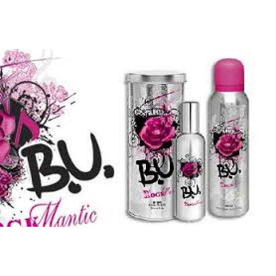 BU Rockmantic toaletná voda 50 ml + telové mléko75 ml + dezodorant sprej 150 ml, pre ženy darčeková sada