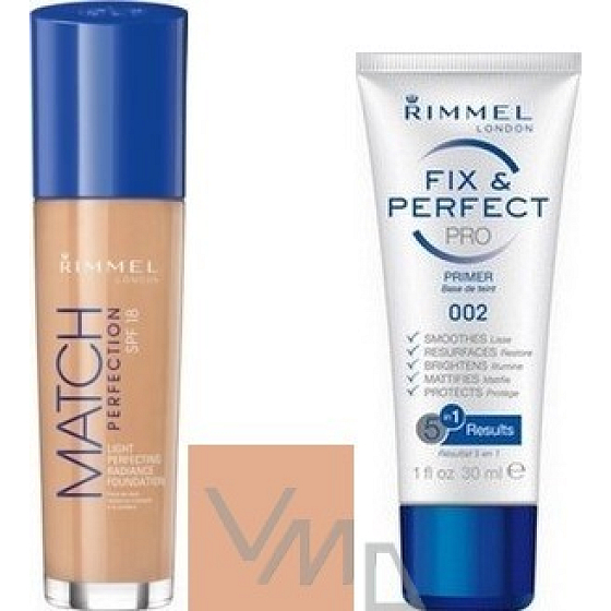 Rimmel London Match Perfection make-up 201 30 ml + báza pod make-up 30 ml
