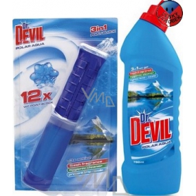 Dr. Devil Polar AQU Wc Point Block 75 ml + Dr. Devil Polar Aqua tekutý čistič 750 ml