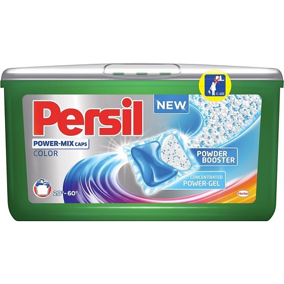 Persil Power Color Mix Caps gélové kapsule na farebnú bielizeň 14 dávok x 23 g
