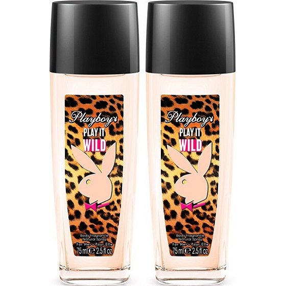 Playboy Play It Wild for Her parfumovaný dezodorant sklo pre ženy 2x75 ml, duopack