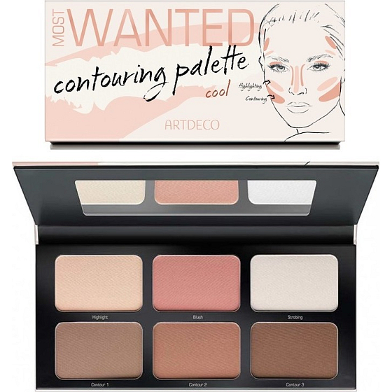Artdeco Most Wanted Countouring Palette kontúrovacou paleta 01 Cool 6 x 4,3 g