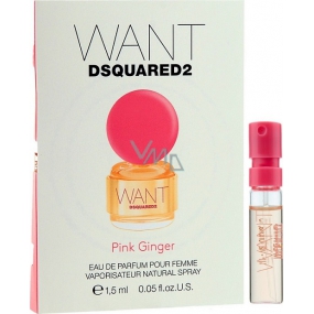 Dsquared2 Want Pink Ginger toaletná voda pre ženy 1,5 ml s rozprašovačom, vialka