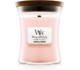 WoodWick Coastal Sunset - Západ slnka na pobreží vonná sviečka s dreveným knôtom a viečkom sklo malá 85 g
