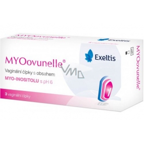 Exeltis MYOovunelle vaginálne čapíky s obsahom myo-inozitolu s pH 6, vytvára optimálne podmienky pre napomáhajúci oplodnenie vajíčka 3 kusy