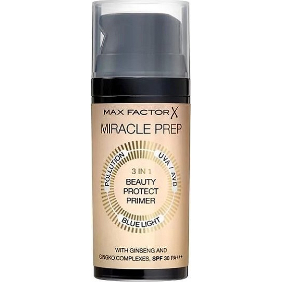 Max Factor Miracle Prep 3in1 Beauty Protect Primer báza pod make-up 3v1 30 ml