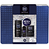 Nivea Men Deep Active sprchový gél 250 ml + voda po holení 100 ml + antiperspirant dezodorant roll-on 50 ml + krém 150 ml, kozmetická sada pre mužov