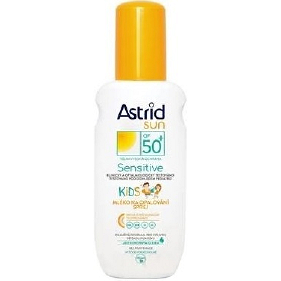 Astrid Sun Sensitive Kids OF50 + mlieko na opaľovanie sprej 150 ml