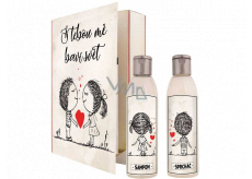 Bohemia Gifts S tebou ma baví svet sprchový gél 200 ml + šampón na vlasy 200 ml, kniha kozmetická sada