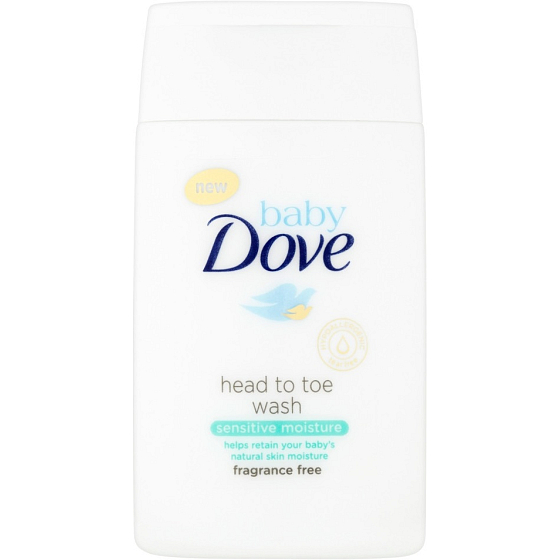 Dove Baby Sensitive Moisture umývanie tela a vlasov pre deti 50 ml