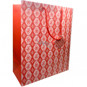 Nekupto Darčeková papierová taška 32,5 x 26 x 13 cm Ruže a ozdoby