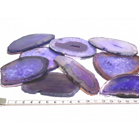 Achát fialový plátok, prírodný kameň 1 kus