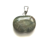 Heliotrop / Bloodstone Jablko poznania prívesok prírodný kameň 1,5 cm, kameň odvahy