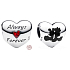 Prívesok zo striebra 925 Disney Mickey Mouse a Minnie Mouse - Srdce - Navždy, korálik na náramku lásky