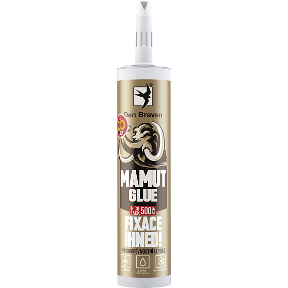 Den Braven Mamut Glue High Tack univerzálne montážne lepidlo, čierne, 290 ml