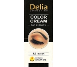 Delia Cosmetics Color Cream farbiace krém na obočie s arganovým olejom 1.0 Black 15 ml + 15 ml