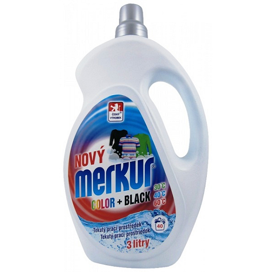 Merkúr Color + Black gél na čierne a farebné prádlo 40 dávok 3L