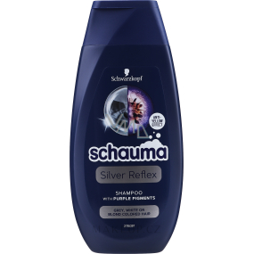 Schauma Silver Reflex šampón pre farbené blond, šedivé alebo biele vlasy, proti žltým tónom 250 ml