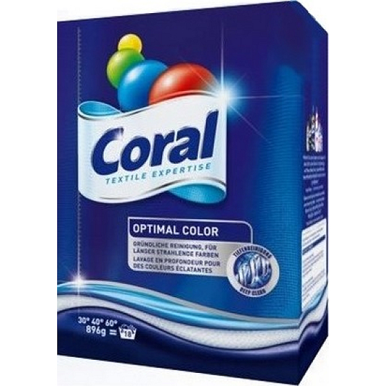 Coral Optimal Color prací prášok na farebnú bielizeň 18 dávok 896 g