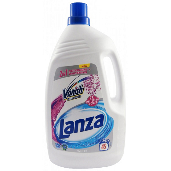 Lanza Vanish White gél tekutý prací prostriedok na biele prádlo na odstránenie škvŕn 45 dávok 2,97 l