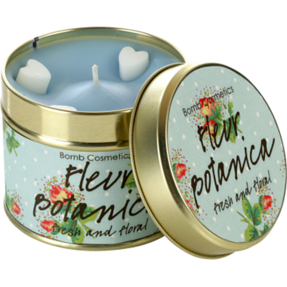 Bomb Cosmetics Botanickej kvítí Vonná prírodné, ručne vyrobená sviečka v plechovej dóze horí až 35 hodín