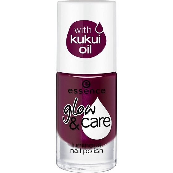 Essence Glow & Care Luminous Nail Polish lak na nechty 06 Berry Caring 8 ml