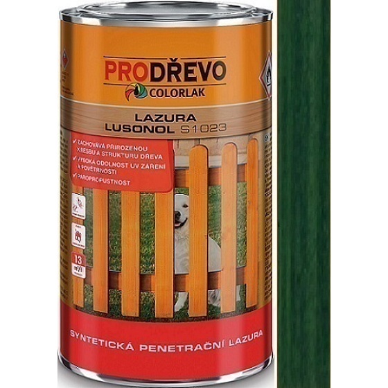 Colorlak Lazúra Lusonol S1023 synteticná penetračný lazúra Zelená jedľová 2,5 l