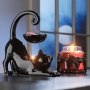 Yankee Candle Halloween Black Cat svietnik keramický na strednej a veľkú sviečku Classic 8 x 11 cm