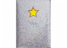 Albi Blok holografický linajkový na gumičku Hviezda glitr 19,5 x 14,2 x 1,5 cm
