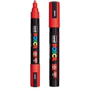 Posca Univerzálny akrylový popisovač 1,8 - 2,5 mm červený PC-5M