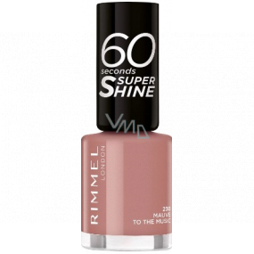 Rimmel London 60 Seconds Super Shine Nail Polish lak na nechty 230 Mauve to the Music 8 ml