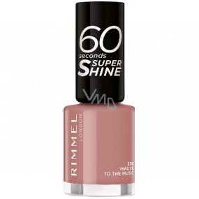 Rimmel London 60 sekund Super Shine Nail Polish lak na nechty 230 Mauve to the Music 8 ml