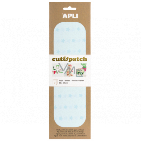 Apli Cut & Patch papier na servítkovú techniku Hviezdičky modrý pastel 30 x 50 cm 3 kusy