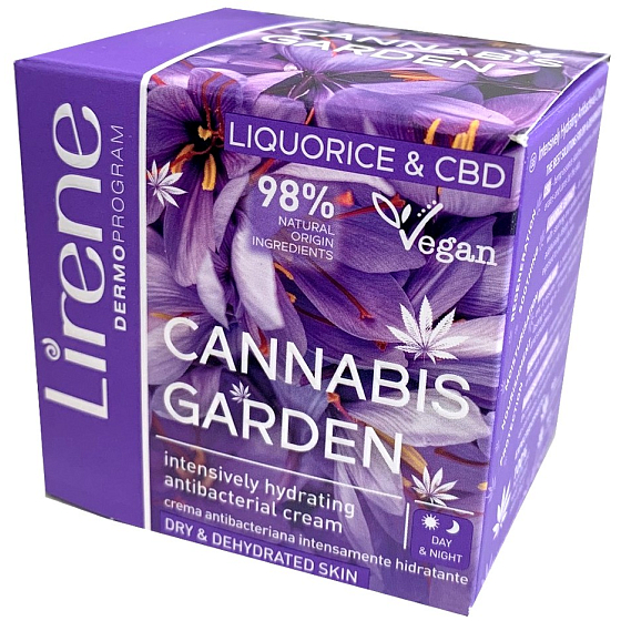 Lirene Cannabis Garden hydratačný denný a nočný krém pre suchú pleť 50 ml