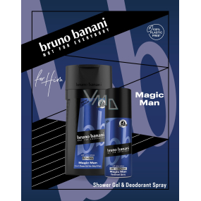 Bruno Banani Magic deodorant v spreji 150 ml + sprchový gél 250 ml, kozmetická sada pre mužov