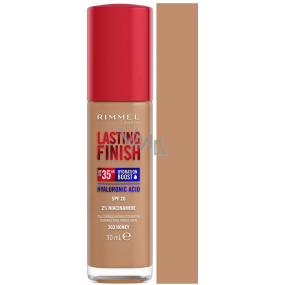 Rimmel Lasting Finish Dlhotrvajúci hydratačný make-up s kyselinou hyalurónovou 303 Honey 30 ml