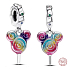 Prívesok zo striebra 925 Disney Mickey/Minnie Mouse Lolly Head, filmový náramok