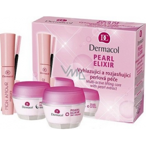 Dermacol Pearl Elixir denný krém 50 ml + nočný krém 50 ml + riasenka 5 ml, kozmetická sada