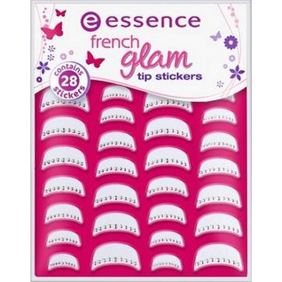 Essence French Glam Tip Sticker nálepky na špičky nechtov 05 Me & My French 28 kusov