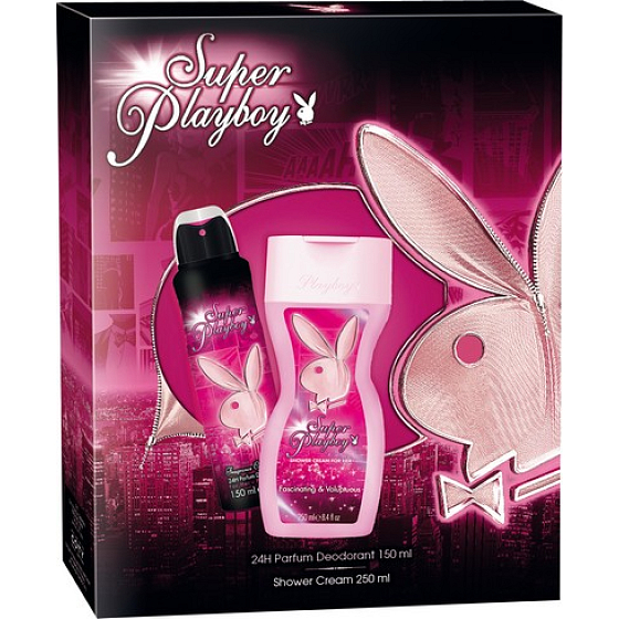 Playboy Super playboy for Her dezodorant sprej 150 ml + sprchový gél 250 ml, kozmetická sada