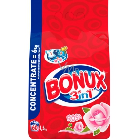 Bonux Rose 3v1 prací prášok 60 dávok 4,5 kg